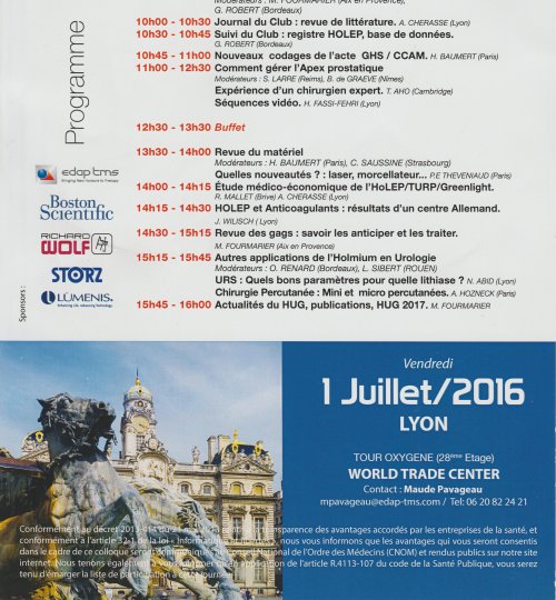 flyer HUG Lyon 2016